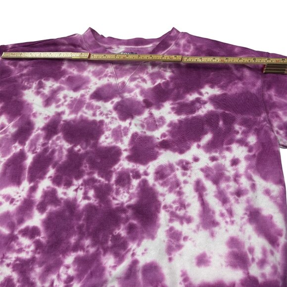 Terra & Sky Womens Purple & White Tie-Dye Sweatshirt 1X (16W-18W) Cotton/Polyest - Picture 9 of 12